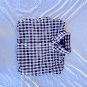 Lands end men’s large button up shirt red